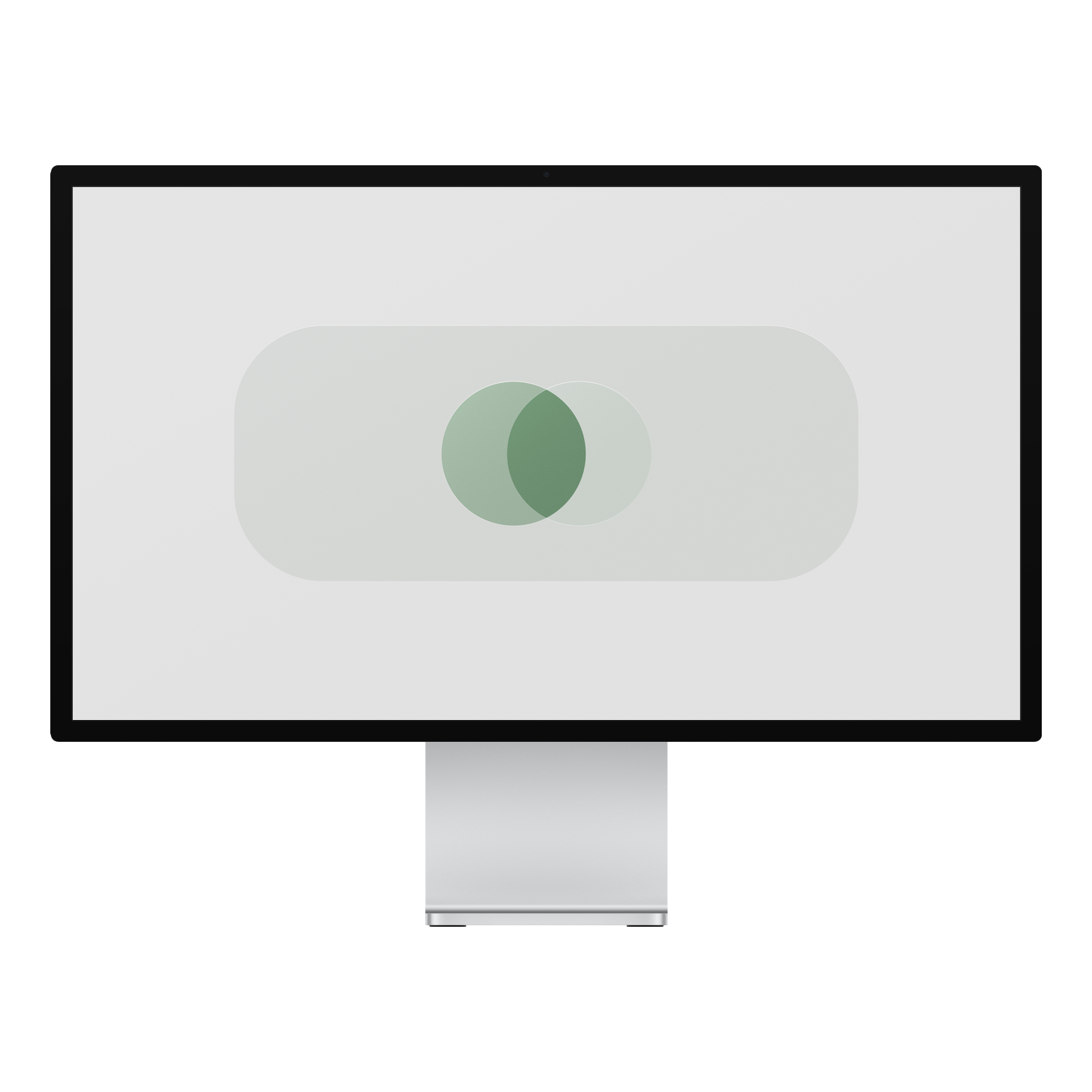 Green Colorful Circles geometric wallpaper displayed on a desktop monitor