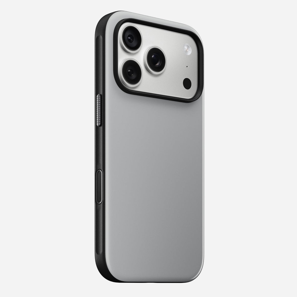 Nomad Sport Case in Lunar Gray on an iPhone 18 Pro